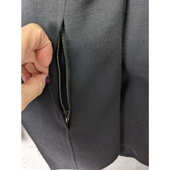 Helmut Lang Black Leather Wool Silk‎ Blazer Size 0 XS - Picture 2 of 8